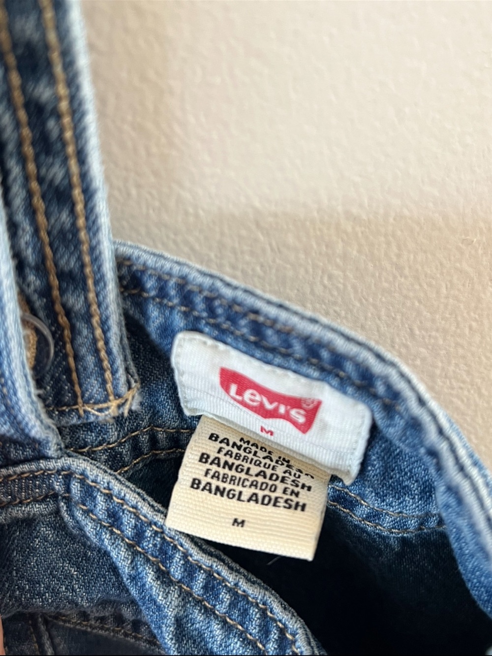 Levi's Blue Denim Button-Front Crop Top - Picture 3 of 4